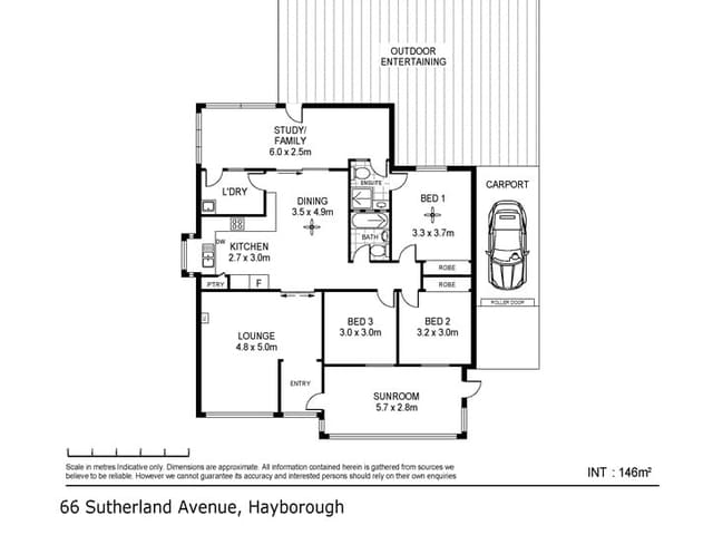 66 Sutherland Avenue, Hayborough SA floorplan