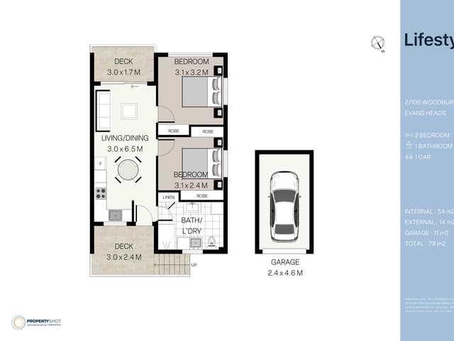 2/106 Woodburn Street, Evans Head NSW 2473 floorplan