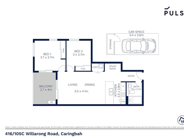 416/105C Willarong Road, Caringbah NSW 2229 floorplan